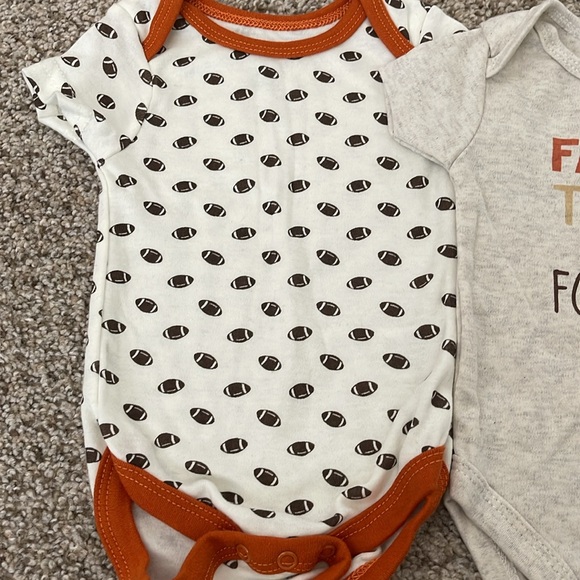 Thanksgiving and Football 0-3 months Bodysuit bundle - Picture 6 of 9